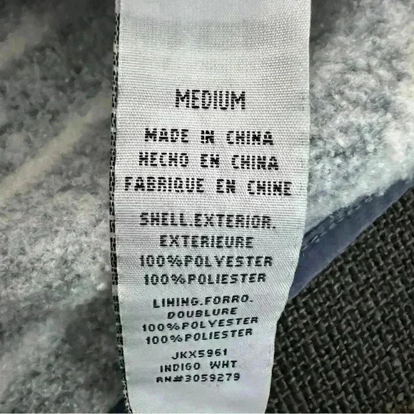 THREAD + SUPPLY 1/4 Zip Striped Fleece Pullover Size M in EUC - Picture 5 of 6